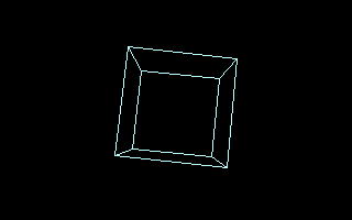 Un cube en 3D fil de fer
